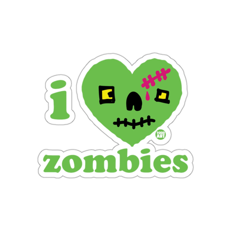 Load image into Gallery viewer, I Love Zombies Sticker for Horror Enthusiasts Fans

