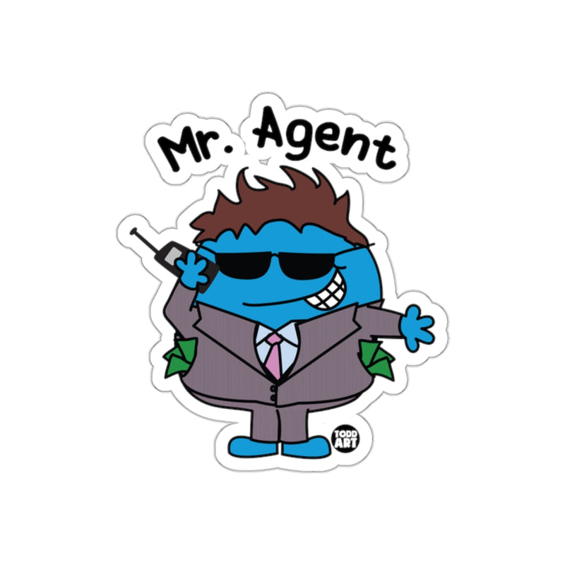 Load image into Gallery viewer, Mr. Agent Cartoon Character Sticker for Kids
