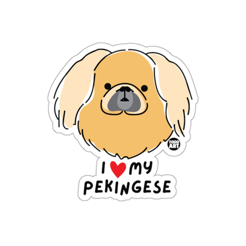 Load image into Gallery viewer, I Love My Pekingese Cute Dog Sticker for Pet Owners

