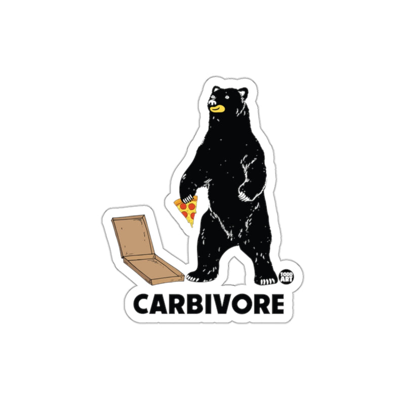 Load image into Gallery viewer, Funny Pizza Eating Bear Carbivore Sticker for Laptops
