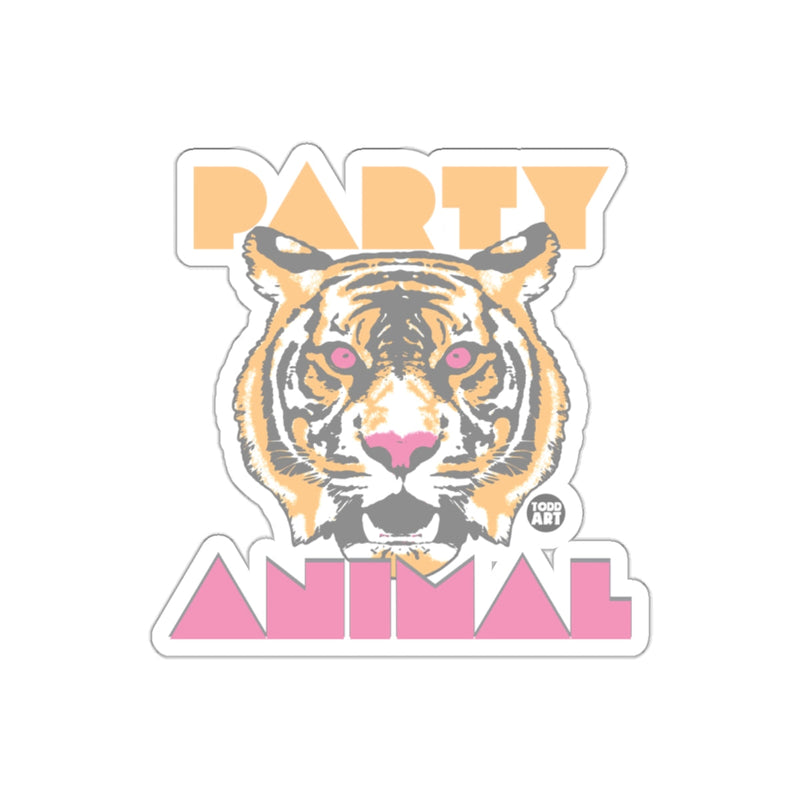 Load image into Gallery viewer, Party Animal Tiger Artwork Sticker for Fun Decor
