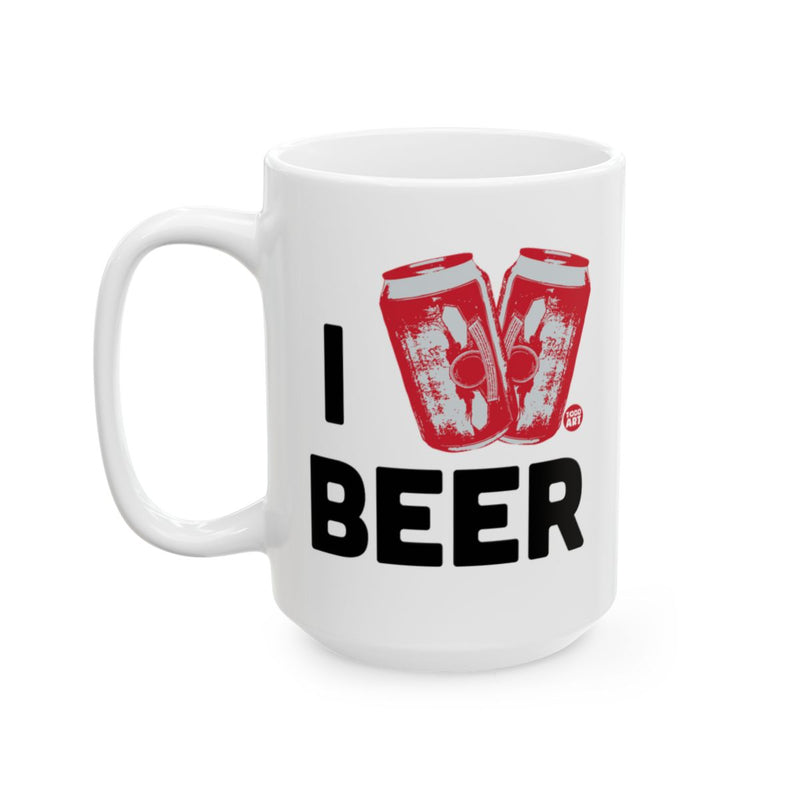 Load image into Gallery viewer, I Beer Mug with Red Can Design for Beverage Lovers

