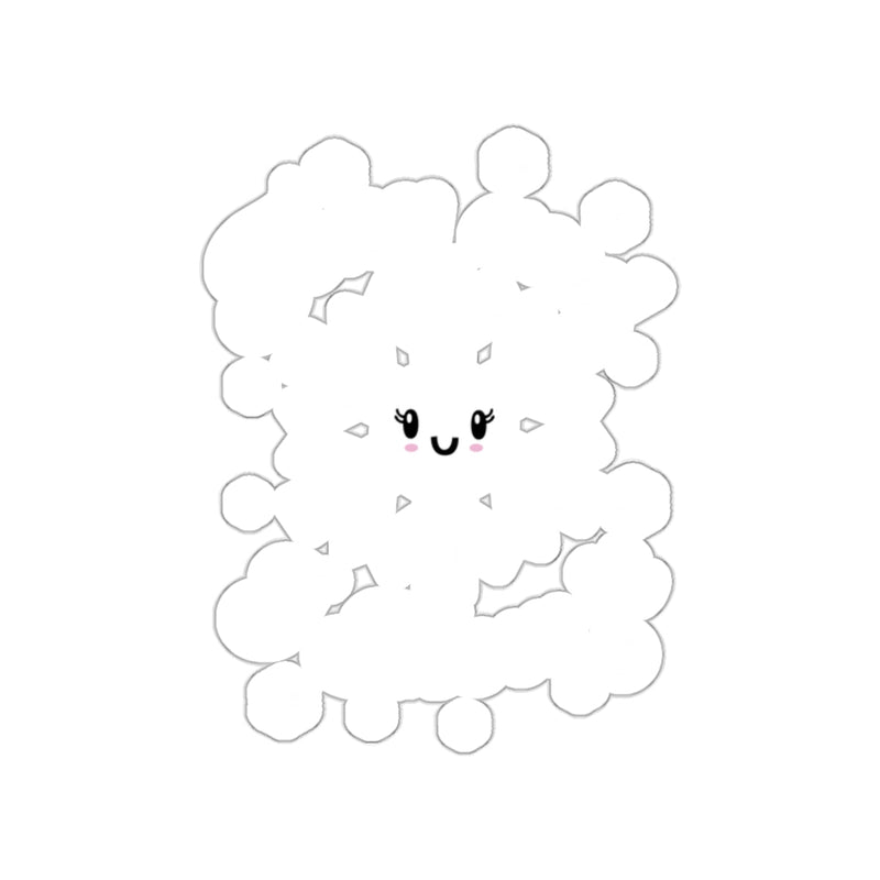 Load image into Gallery viewer, Cute Smiling Snowflake Character Sticker
