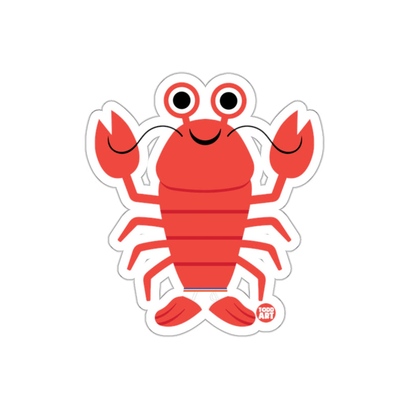 Load image into Gallery viewer, Cute Smiling Lobster Cartoon Illustration Sticker
