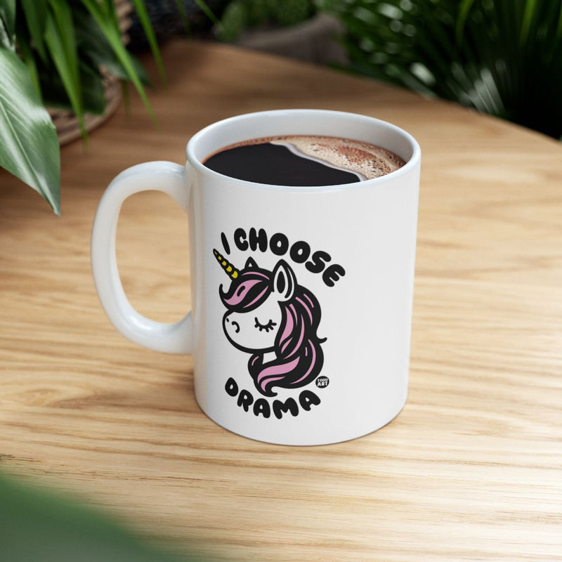 Load image into Gallery viewer, I Choose Drama Cute Unicorn Coffee Mug Fun Gift Item
