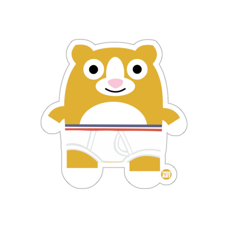 Load image into Gallery viewer, Cute Cartoon Bear with Striped Underwear Sticker
