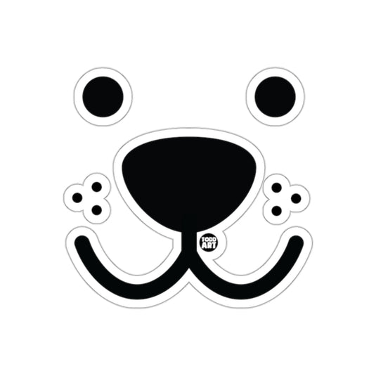 Cute Dog Face Design with Unique Expression Sticker