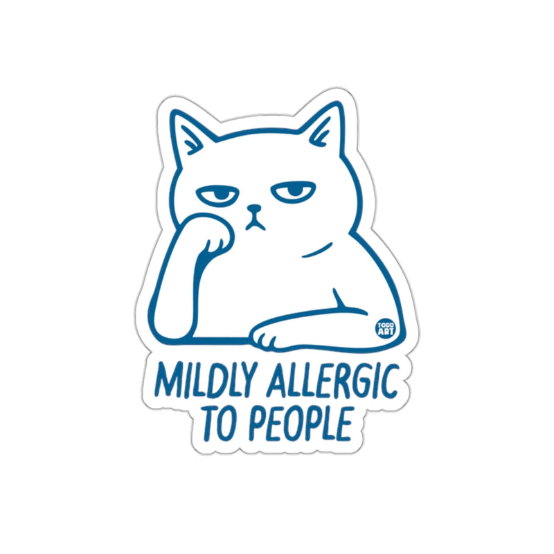 Load image into Gallery viewer, Mildly Allergic to People Grumpy Cat Cartoon sticker
