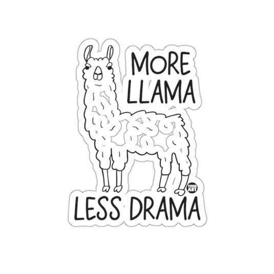 More Llama Less Drama Fun Sticker Design