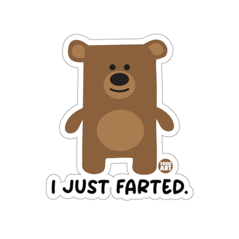 Load image into Gallery viewer, I Just Farted Todd Art Bear Sticker for Fun and Humor
