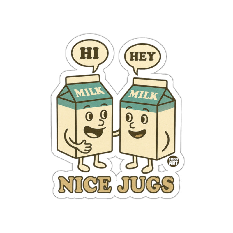 Load image into Gallery viewer, HI HEY Milk Cartons Nice Jugs Funny Sticker
