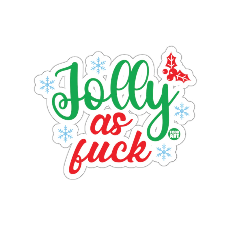Load image into Gallery viewer, Jolly As Fuck Holiday Sticker Festive Christmas Decor
