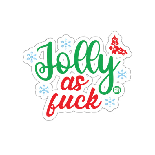 Jolly As Fuck Holiday Sticker Festive Christmas Decor