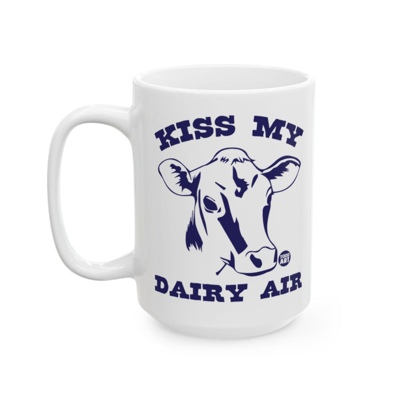 Load image into Gallery viewer, Kiss My Dairy Air Cow Mug with Funny Graphic Print
