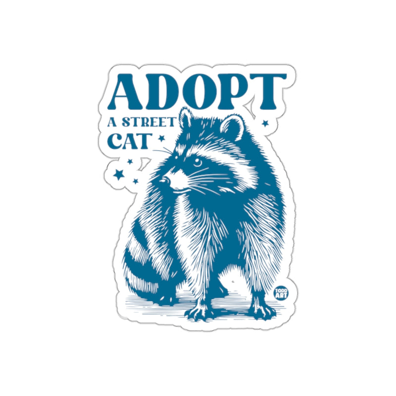 Load image into Gallery viewer, Adopt A Street Cat Raccoon Animal Design Funny sticker
