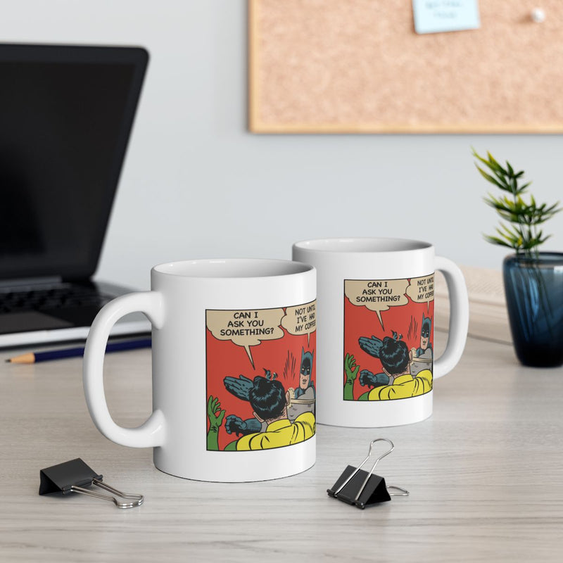 Load image into Gallery viewer, Comic Style Mug with Humorous Text for Coffee Lovers
