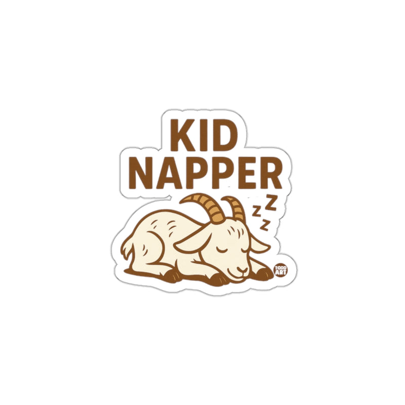 Load image into Gallery viewer, Kid Napper Goat Illustration Sticker Design
