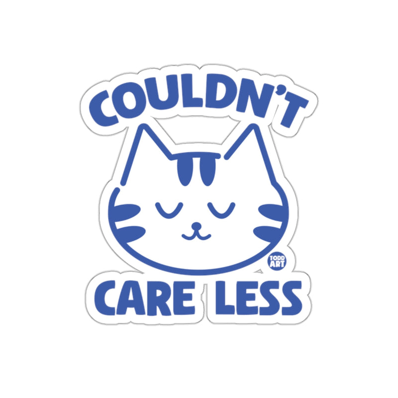 Load image into Gallery viewer, Couldn't Care Less Cute Cat Illustration Art sticker
