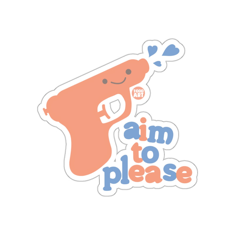 Load image into Gallery viewer, Aim to Please Cute Water Gun Themed Sticker
