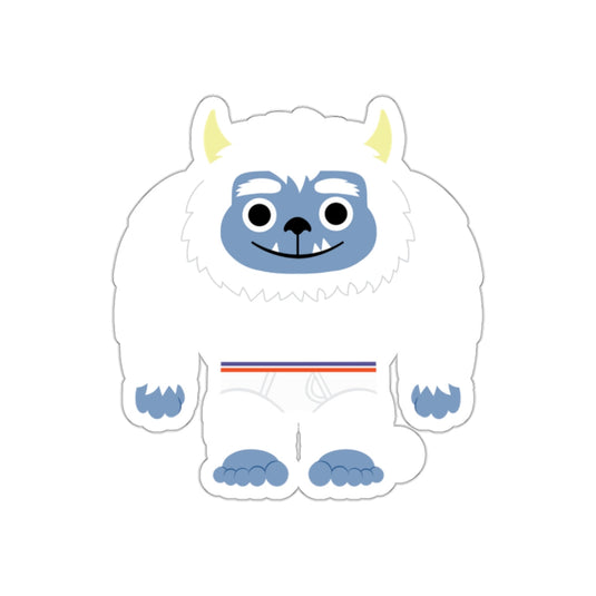 Cute Cartoon Yeti Character Vinyl Sticker Product