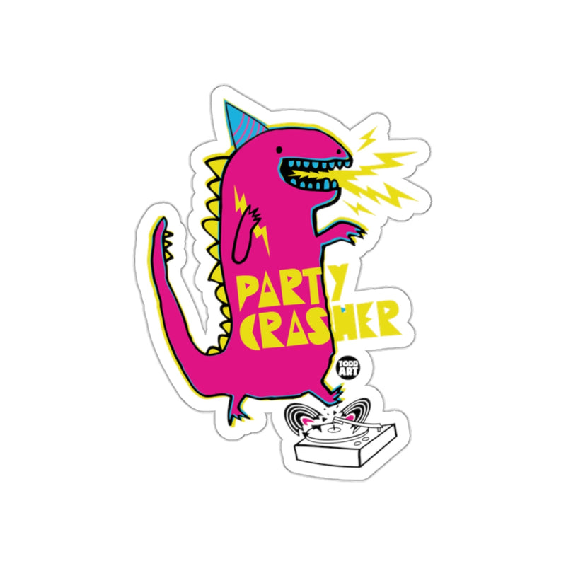 Load image into Gallery viewer, Party Crasher Dinosaur Sticker Fun Design
