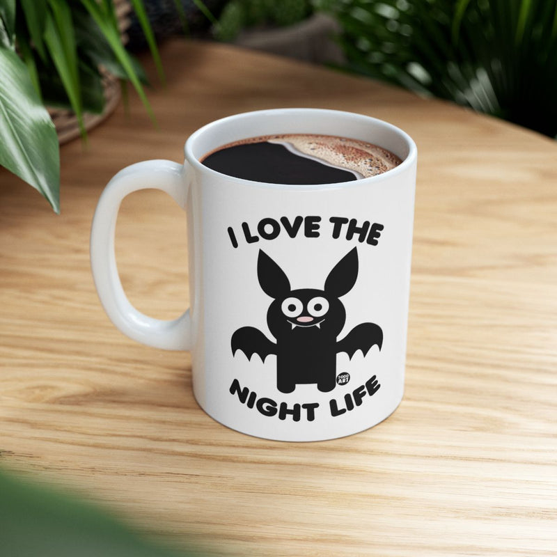 Load image into Gallery viewer, I Love The Night Life Bat Design Mug Perfect Gift
