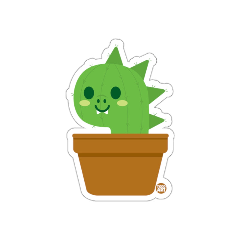 Load image into Gallery viewer, Cute Cartoon Cactus in Pot Sticker Green Plant Art
