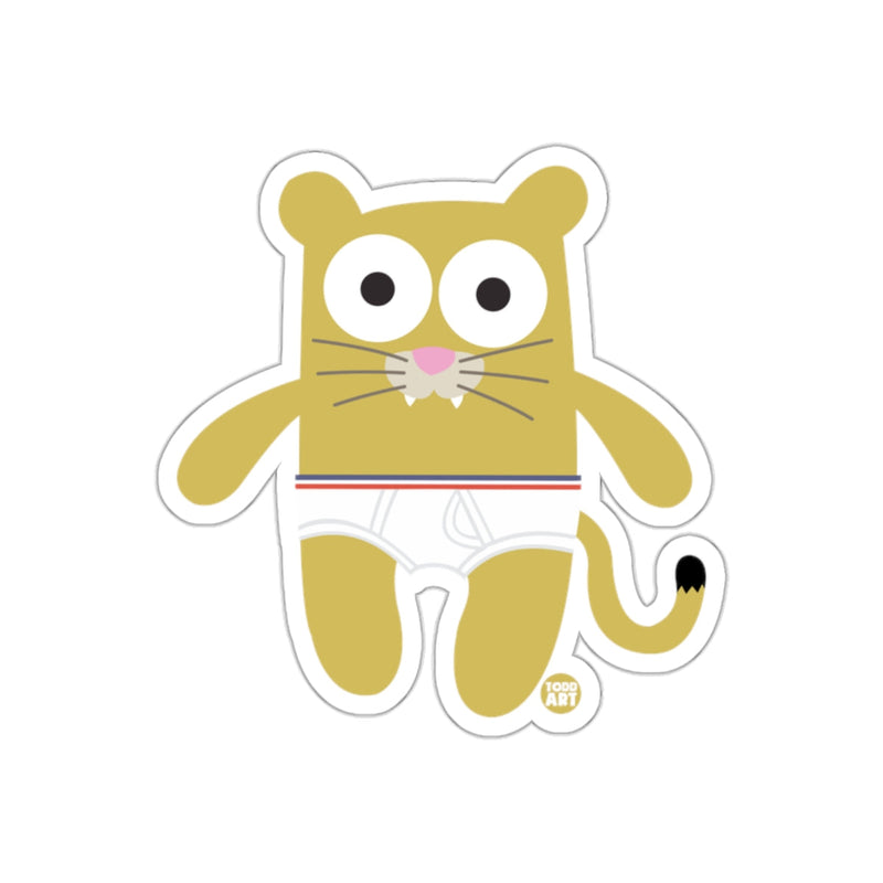 Load image into Gallery viewer, Cartoon Yellow Cat Character Art Sticker Design

