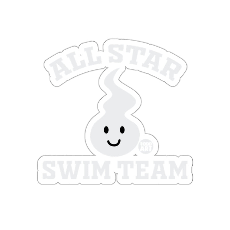 Load image into Gallery viewer, All Star Swim Team Sticker with Cute Face Todd Art Design
