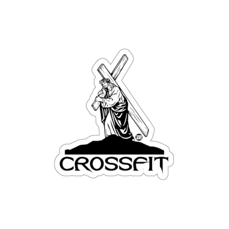 Load image into Gallery viewer, Jesus Carrying Cross Crossfit Sticker for Fitness Fans
