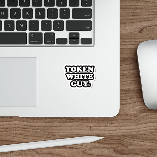 Token White Guy Funny Sticker for Laptops and Devices