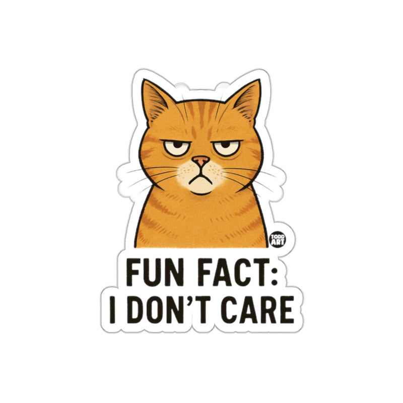 Load image into Gallery viewer, Fun Fact I Don't Care Grumpy Cat Sticker ◊î◊ì◊í◊û◊î
