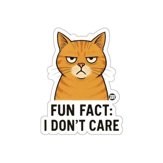 Fun Fact I Don't Care Grumpy Cat Sticker ◊î◊ì◊í◊û◊î