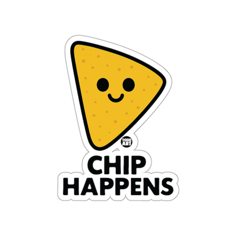 Load image into Gallery viewer, Chip Happens Funny Smiling Tortilla Sticker
