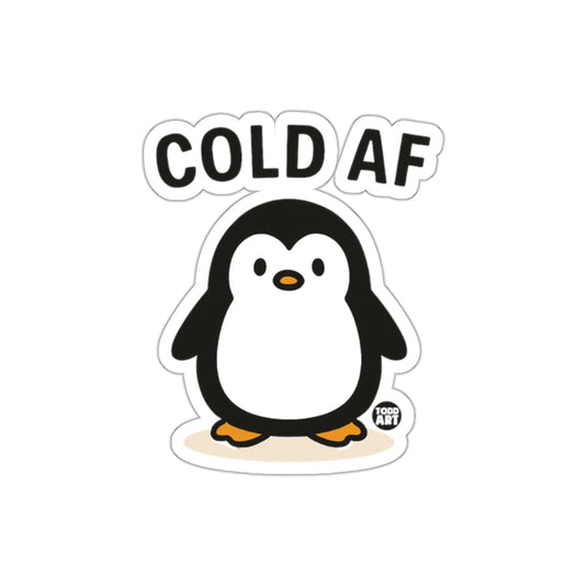 Penguin Cold AF Funny Winter Animal Illustration sticker