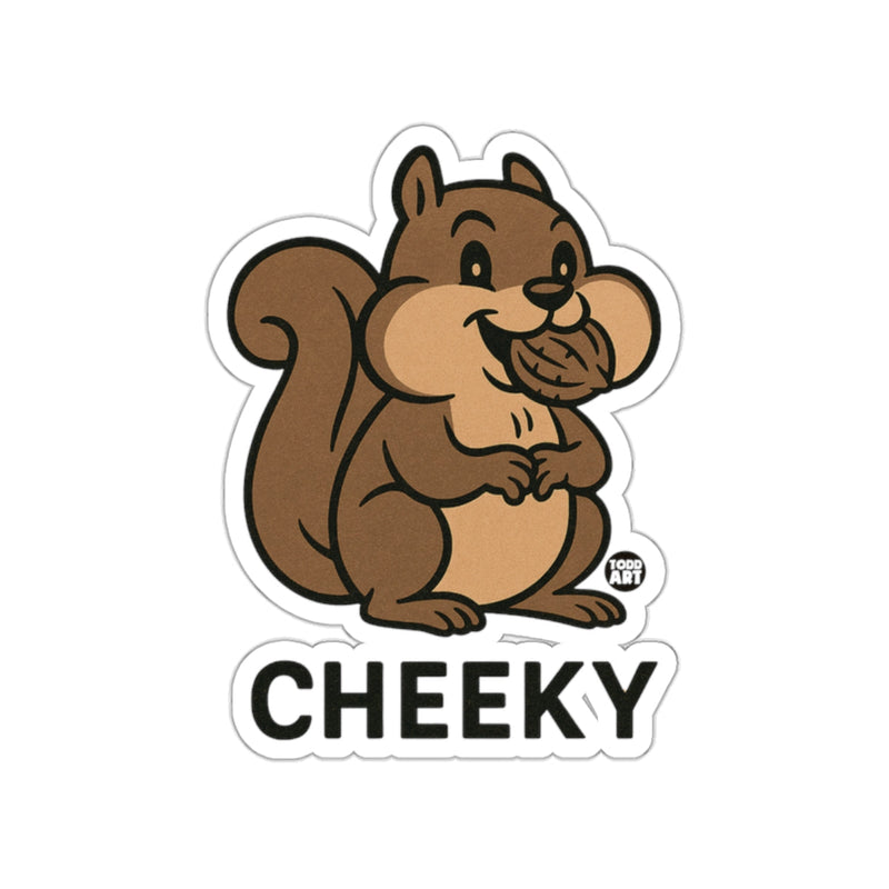 Load image into Gallery viewer, Cheeky Squirrel With Nut Illustrated Design Cute sticker
