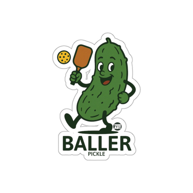 Load image into Gallery viewer, Baller Pickle With Paddle Todd Art Cartoon Image sticker
