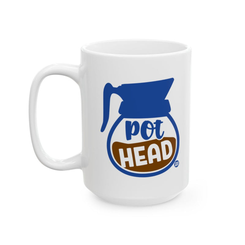 Load image into Gallery viewer, Fun Coffee Humor Pot Head Ceramic Mug for Coffee Lovers
