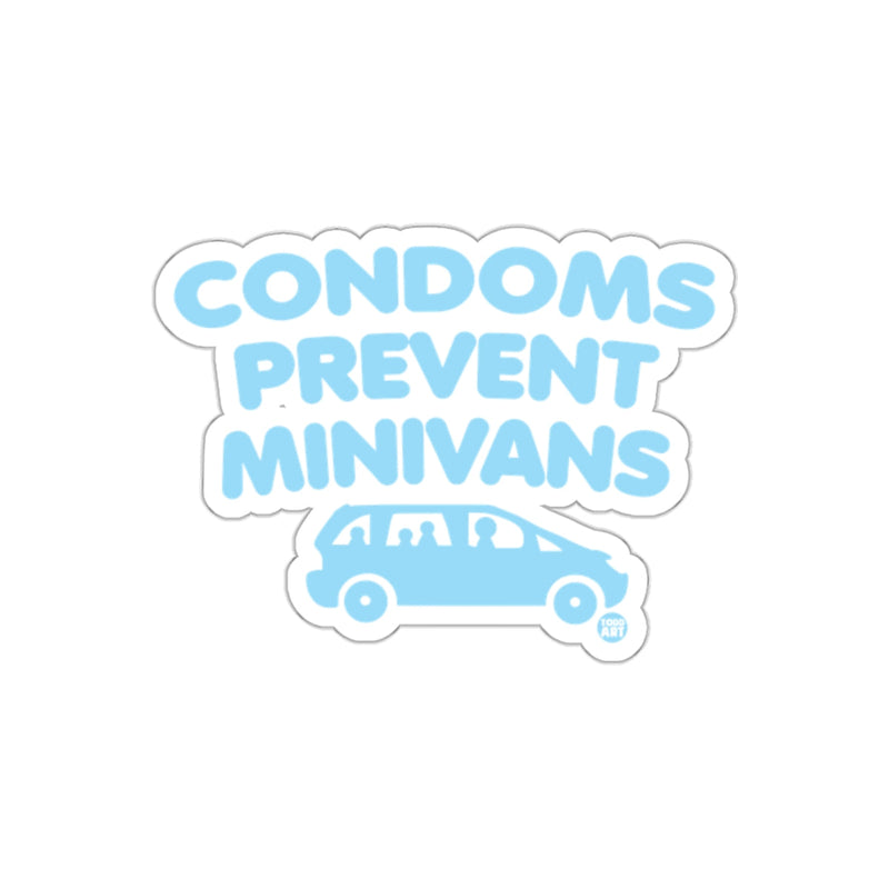 Load image into Gallery viewer, Condoms Prevent Minivans Funny Sticker for Laptops
