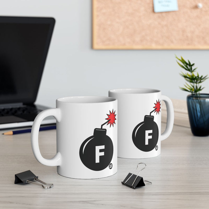 Load image into Gallery viewer, Fun Explosive Bomb Design Contrast Printed White Mug

