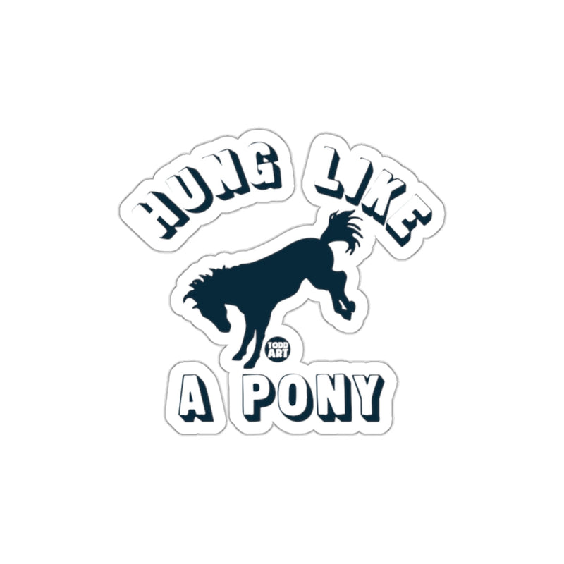 Load image into Gallery viewer, Humorous Graphic Hung Like A Pony Sticker
