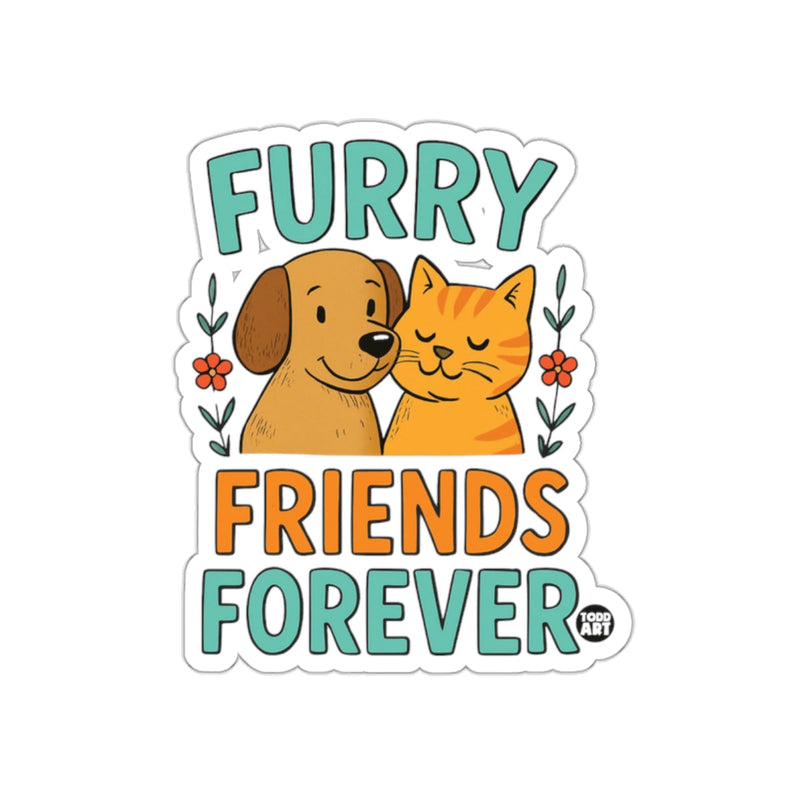 Load image into Gallery viewer, Furry Friends Forever Dog and Cat Sticker Product
