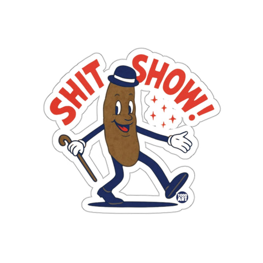 The Classic Shit Show Man Character Cartoon sticker