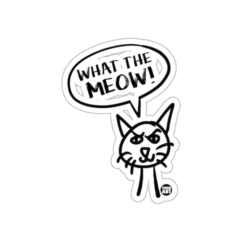 Load image into Gallery viewer, What The Meow Grumpy Cat Sticker for Cat Lovers
