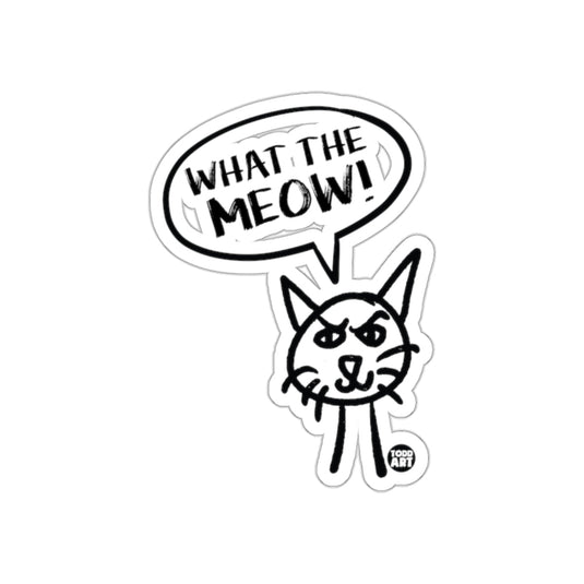 What The Meow Grumpy Cat Sticker for Cat Lovers