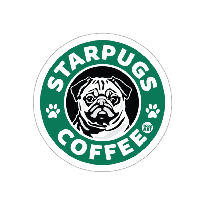 Load image into Gallery viewer, Starpugs Coffee Sticker Funny Pug Lover Gift Accessory
