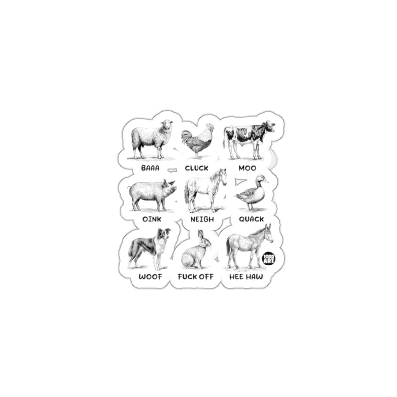 Load image into Gallery viewer, Farm Animal Sound sticker Funny Decal Collection
