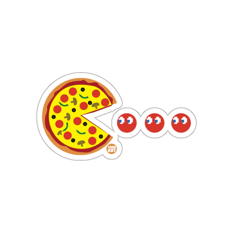 Load image into Gallery viewer, Pizza Pac Man Style with Chasing Red Dots sticker
