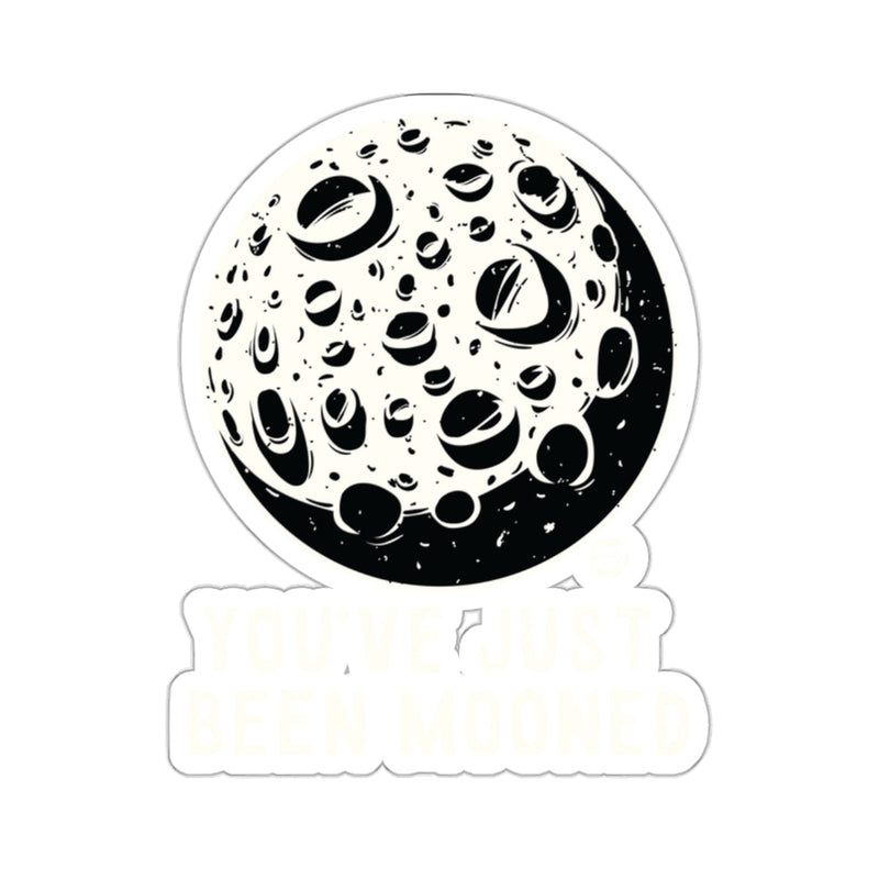 Load image into Gallery viewer, You've Just Been Mooned Moon Illustration Sticker Product
