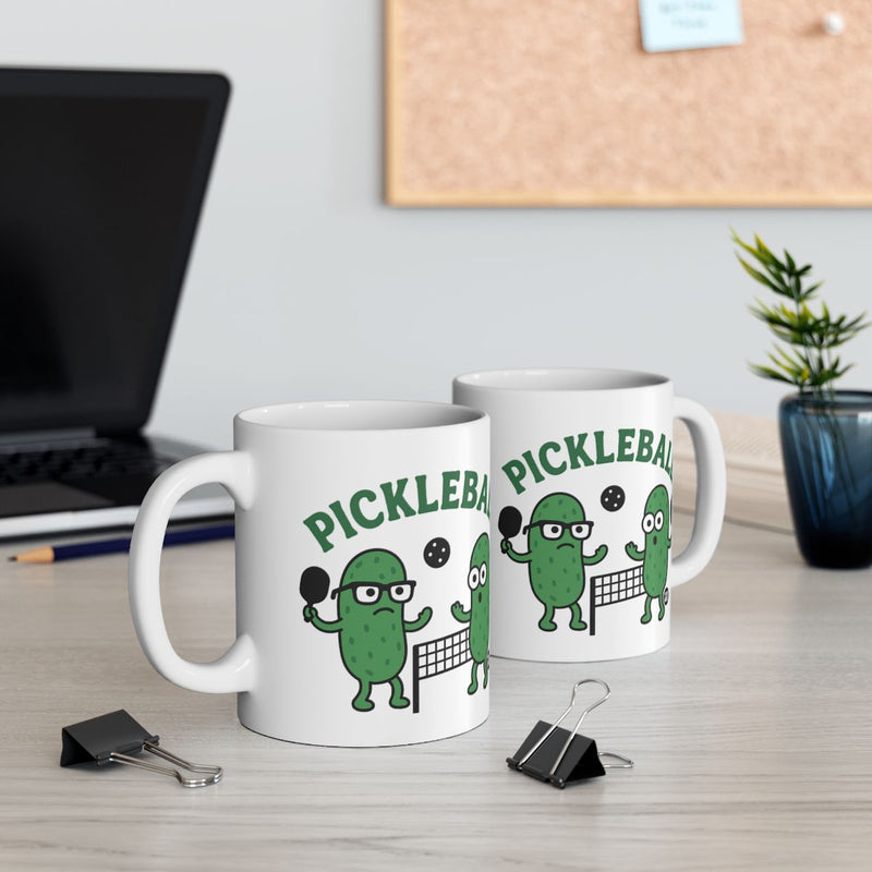 Load image into Gallery viewer, Pickleball Fun Cartoon Character Coffee Mug Product
